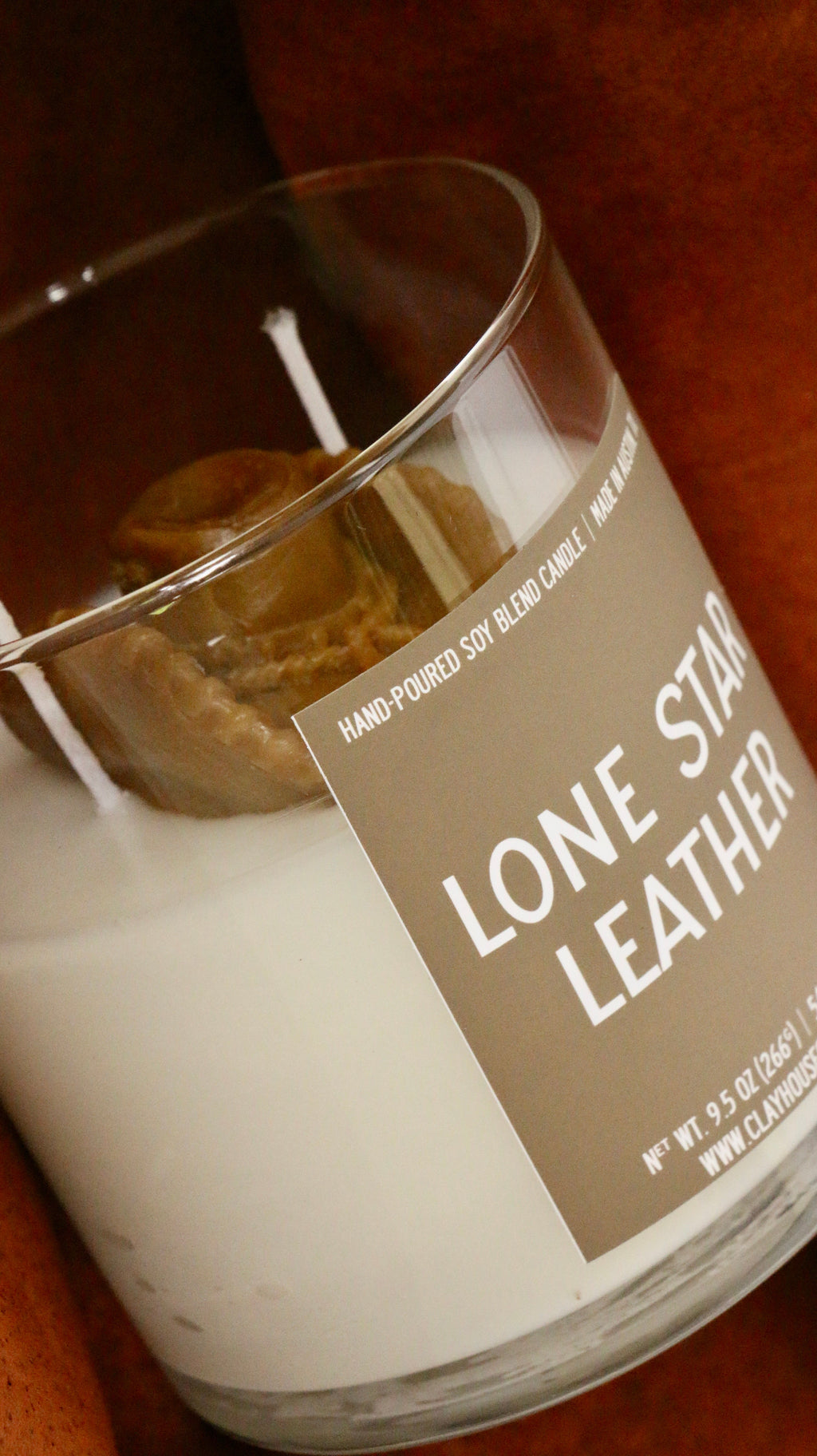 Lone Star Leather Container Candle