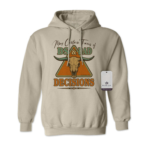 BS & Bad Decisions - Adult Unisex Western Hoodie